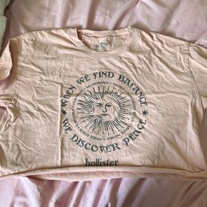 Pink crop tee from Hollister